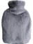 Sıcak Su Torbası Yan Cepli Gri Peluş Termofor 27X17X2CM 1 Litre 1