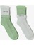 Unıted4 Erkek Yeşil/gri 2'li Çorap 1