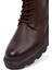 Erkek Kahverengi Fermuarlı Kalın Tabanlı Deri Bot 25WFD6857FT 9