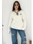 Kadın Dekoratif Yakalı Likralı Sweatshirt – Konforlu & Karakterli Stil 4