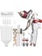 Hvlp Boya Püskürtme Tabancası Kiti Yeri Besleme Hava Püskürtme Tabancası Mini Püskürtme Boya Tabancası Boya Püskürtücü 600ML Bardak ile 1.4/1.7/2.0mm Boyama Için Nozullar Araba Mobilya Duvar 1