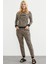 Leopar Desenli Pijama Takım - Kamel 4