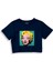 Andy Warhol / Marilyn Monroe Blue Crop Tişört - Lacivert 1