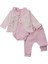 Mini Pakel 3-9 Aylık Kız Papatyalı Ceketli Üçlü TAKIM-1392300 - Açık Pembe 1