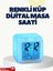 Buğz Termometre ve Takvim Özellikli 7 Renk Değiştiren Küp Alarm Saati 1
