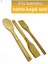 Kaşık 3 parça bambu kaşık spatula seti 1