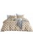 Honeycomb Beige Ranforce %100 Pamuk Tek Kişilik Nevresim Takımı Lastikli Çarşaflı 4