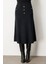Kadın Düğmeli Triko Etek 65207 Siyah 3