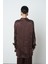 Kadın Kahverengi Desenli Oversize Tesettür Gömlek 5
