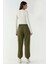 Kadın Esnek Bel Modal Touch Jogger Pantolon Haki Yeşil 3