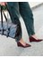 Mariel Dolgu Topuklu Stiletto Bordo Mat Deri 5