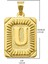 14 Ayar Altın U Harfi Kolye Ucu 2