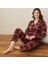 Süet Düğmeli Kadın Pijama Takımı 02088 1