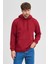 Erkek Bordo Standart Fit Normal Kesim Içi Polarlı 3 Iplik Kapüşonlu Pamuklu Sweatshirt 1