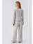 Uzun Kollu Kurdele Fiyonk Detaylı Esnek Viskoz Pijama Takım 18208 3