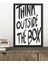 Think Outside The Box Yazılı Çerçeve Görünümlü Tasarım Mdf Tablo 1