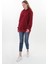 Unisex Nakışlı Bordo Renk Kapüşonlu Sweatshirt Kanguru Cep Detaylı Hem Erkek Hem De Kadın Için Dizayn Edilmiştir 5
