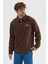 Erkek Tüylenme Yapmayan Soğuk Geçirmez Sweatshirt Kahverengi 1