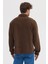 Erkek Tüylenme Yapmayan Soğuk Geçirmez Sweatshirt Kahverengi 5