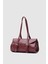 Laretta Vintage Baget Çanta Bordo Mat Deri 1