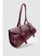 Laretta Vintage Baget Çanta Bordo Mat Deri 3