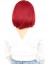 Fiber Sentetik Peruk Perçemsiz Kısa Düz - Kızıl 4
