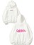 Gangstar Tasarım Baskılı Oversize Beyaz Kapüşonlu Sweatshirt 1