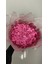 20'li Koyu Pembe Cipsolu Solmayan Saten Gül Buketi, Sevgiliye, Anneye Hediye 5