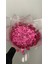 20'li Koyu Pembe Cipsolu Solmayan Saten Gül Buketi, Sevgiliye, Anneye Hediye 7