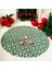 Yılbaşı Çam Ağacı Altı Örtüsü, Çam Ağacı Ayak Halısı Örtüsü, Yeşil Renk, Desenli Delikli Kumaş,65 cm 2