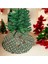 Yılbaşı Çam Ağacı Altı Örtüsü, Çam Ağacı Ayak Halısı Örtüsü, Yeşil Renk, Desenli Delikli Kumaş,65 cm 3