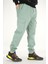 Erkek Mint Kargo Cepli Jogger Pantolon Rahat Kesim Pamuklu Lastikli Paça 5