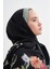 Blossom Monogram Floş Şal Siyah 3