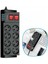 Isıya Dayanıklı Termal Akım Korumalı 2 Metre 16A 4000W 8li Priz ve 3 USB Li Uzatma Kablosu (K95) 3