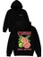 Guavas Tropıcal Sweetness Tasarım Baskılı Oversize Siyah Kapüşonlu Sweatshirt 1