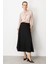 Parça Detaylı Kloş Etek-Siyah 2