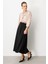 Parça Detaylı Kloş Etek-Siyah 3