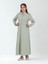 Aluna Ikili Bürümcük Pamuk Tam Boy Elbise Yeşil 1