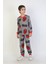 Erkek Çocuk Uzun Kollu %100 Pamuk Interlok Kumaş Manşetli Pijama Takımı 1