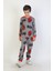 Erkek Çocuk Uzun Kollu %100 Pamuk Interlok Kumaş Manşetli Pijama Takımı 2