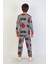 Erkek Çocuk Uzun Kollu %100 Pamuk Interlok Kumaş Manşetli Pijama Takımı 3