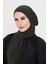 Haki Pratik Hazır Geçmeli Tesettür Bone Sandy Boyunluklu Çıtçıtlı 2505_09 7