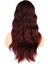 Dalgalı Perçemli Fiber Sentetik Orta Boy Peruk - Kızıl Kahve 5