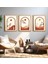 Gece ve Gündüzün Döngüsü Soyut Dekoratif 3'lü Set Mdf Tablo 1