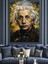 Ünlü Fizikçi Albert Einstein'ın Portresi Dekoratif Kanvas - Mdf Ahşap Tablo 5