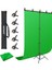 Yeşil Arka Plan Standı Seti, 5 x 2 Ft Chromakey Yeşil Fotoğraf Arka Planı, 5 x 6,6 Ft T Şeklinde Arka Plan Standı, 5 Kelepçe ve Taşıma Çantası, Oyun/youtube/video Konferans/fotoğraf Için 1