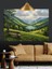 Yeşil Tepeler Vadiler Huzurlu Manzara Dekoratif Kanvas - Mdf Ahşap Tablo 1