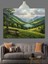 Yeşil Tepeler Vadiler Huzurlu Manzara Dekoratif Kanvas - Mdf Ahşap Tablo 3