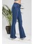 jean Adenle Ispanyolsolmaz Renk Koyu Mavi Jeans Flared Jeans Yüksek Bel 1