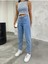 Macro Yüksek Bel Mam Jean Likralı Denim (New) 3